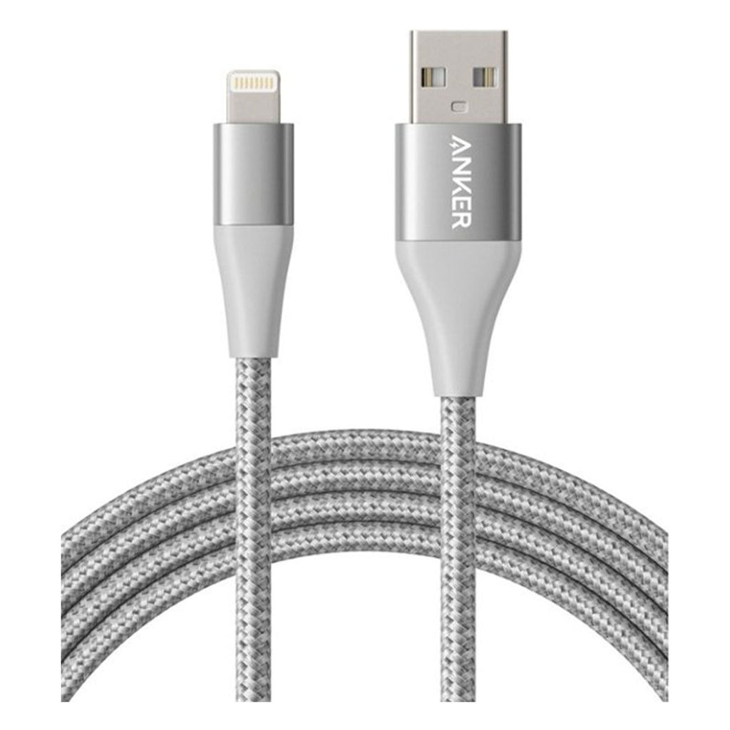 Anker Powerline+ II USB-A to Lightning Cable 3-ft - Silver