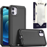 Metkase Rank Tough Strong Modern Fused Hybrid For iPhone 12 & iPhone 12 Pro - Black