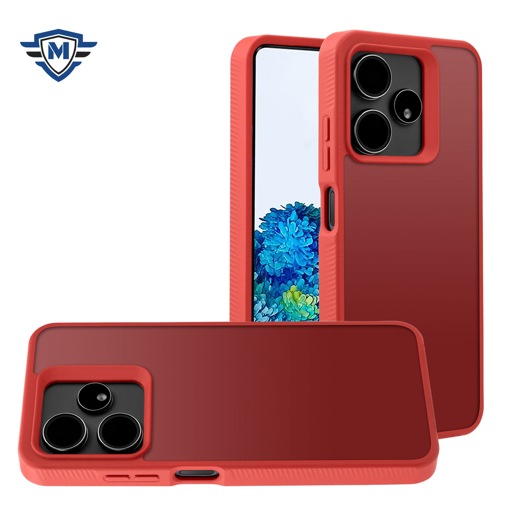 Metkase Dotted Edged Line Skin-Touch High Quality Hybrid In Slide-Out Package For Celero 3 Plus - Red