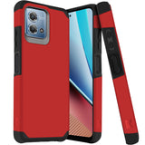 Metkase Tough Strong Hybrid (Magnet Mount Friendly) Case Cover For Motorola G Stylus 5G 2023 - Red