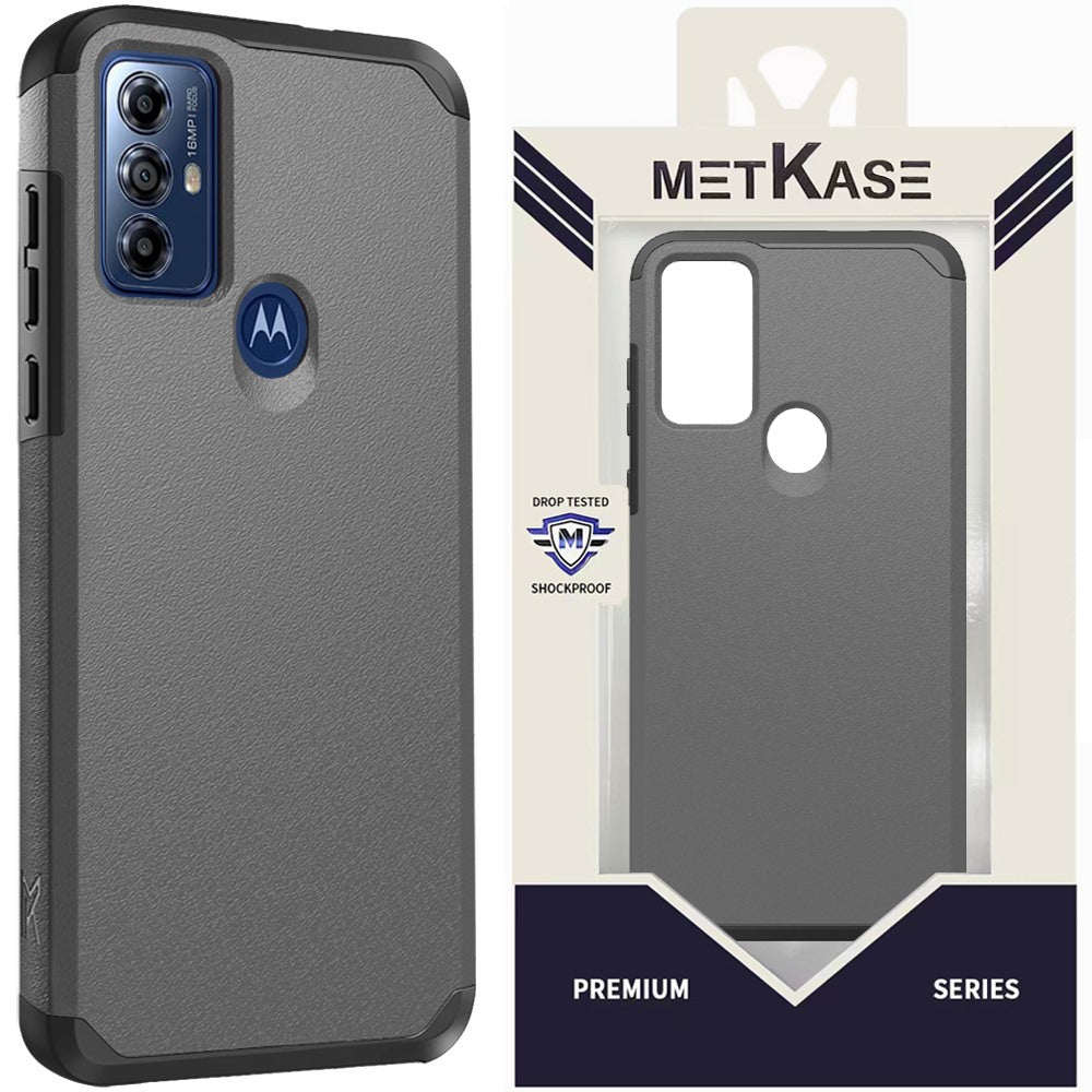 Metkase (Original Series) Tough Shockproof Hybrid For Motorola Moto G Play 5G (2023) - Grey