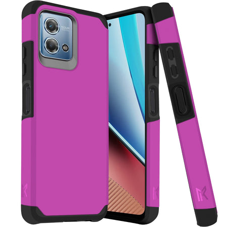 MetKase Tough Strong Hybrid (Magnet Mount Friendly) Case Cover For Motorola G Stylus 5G 2023 - Hot Pink