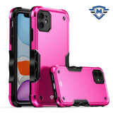 Metkase Exquisite Tough Shockproof Hybrid In Slide-Out Package For iPhone 11 - Hot Pink/Black