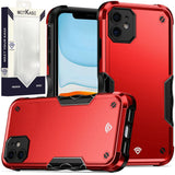 Metkase Exquisite Tough Shockproof Hybrid For iPhone 11 - Red/Black