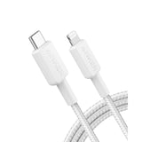 Anker 322 Braided USB-C To Lightning 3' Cable - White