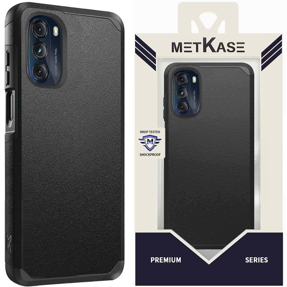 Metkase (Original Series) Tough Shockproof Hybrid For Motorola Moto G 5G (2022) - Black
