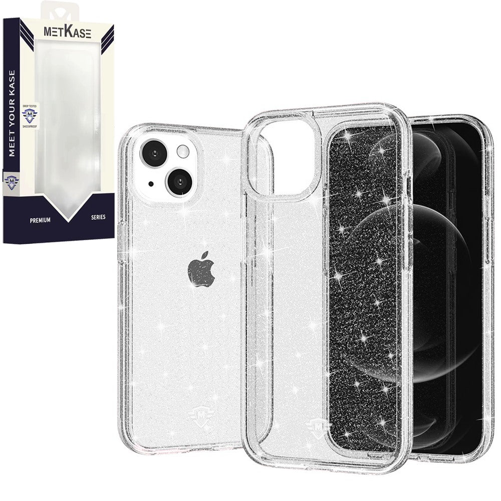 Metkase Magnetic Glitter Ultra Thick 3mm Transparent Hybrid For iPhone 12|iPhone 12 Pro - Clear