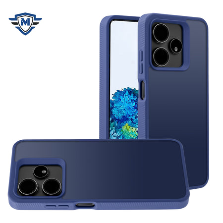 Metkase Dotted Edged Line Skin-Touch High Quality Hybrid In Slide-Out Package For Celero 3 Plus - Dark Blue