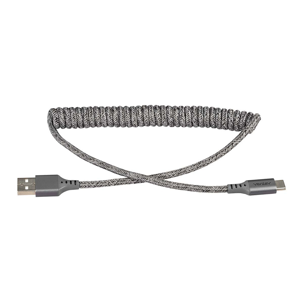 Ventev Helix USB-C 14 Inch Cable - Gray