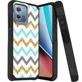 MetKase Tough Strong Hybrid (Magnet Mount Friendly) Case Cover For Motorola G Stylus 5G 2023 - Zigzag