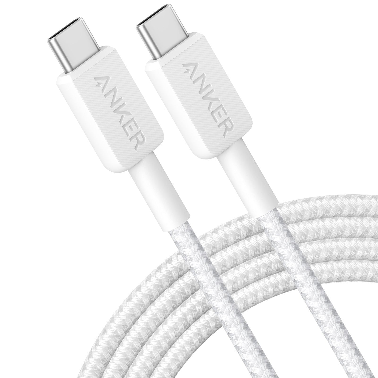 Anker 322 Braided USB-C To USB-C 6' Cable - White