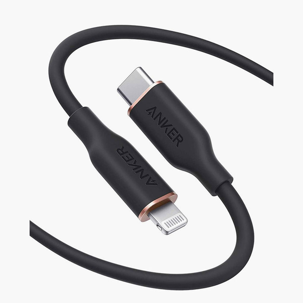 Anker PowerLine III Flow USB-C to Lightning Cable (6ft/1.8m) - Midnight Black