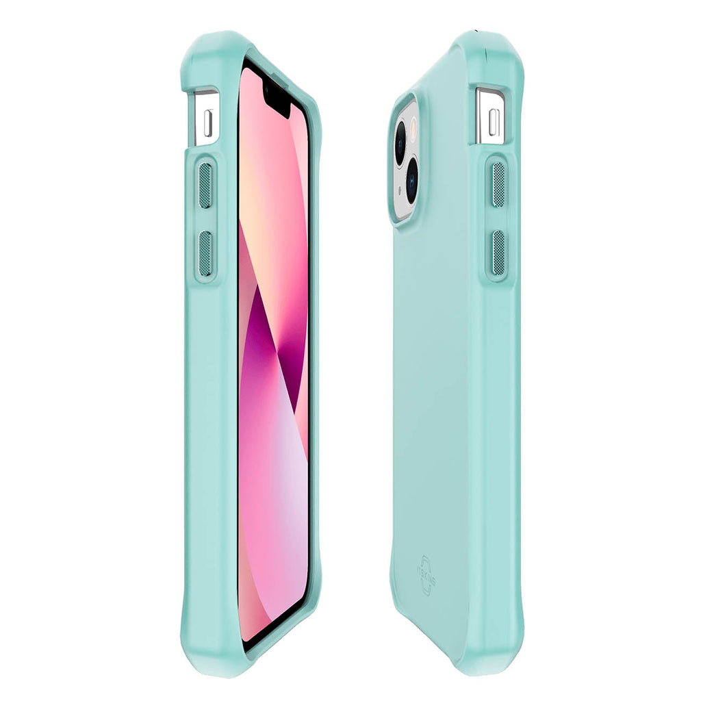 ITSKINS Hybrid Silk Case For iPhone 13 - Antimicrobial - Blue