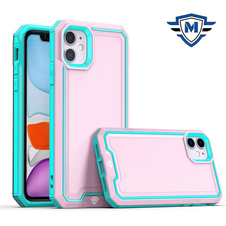 Metkase Rank Tough Strong Modern Fused Hybrid Case In Slide-Out Package For iPhone 12/12 Pro - Light Pink