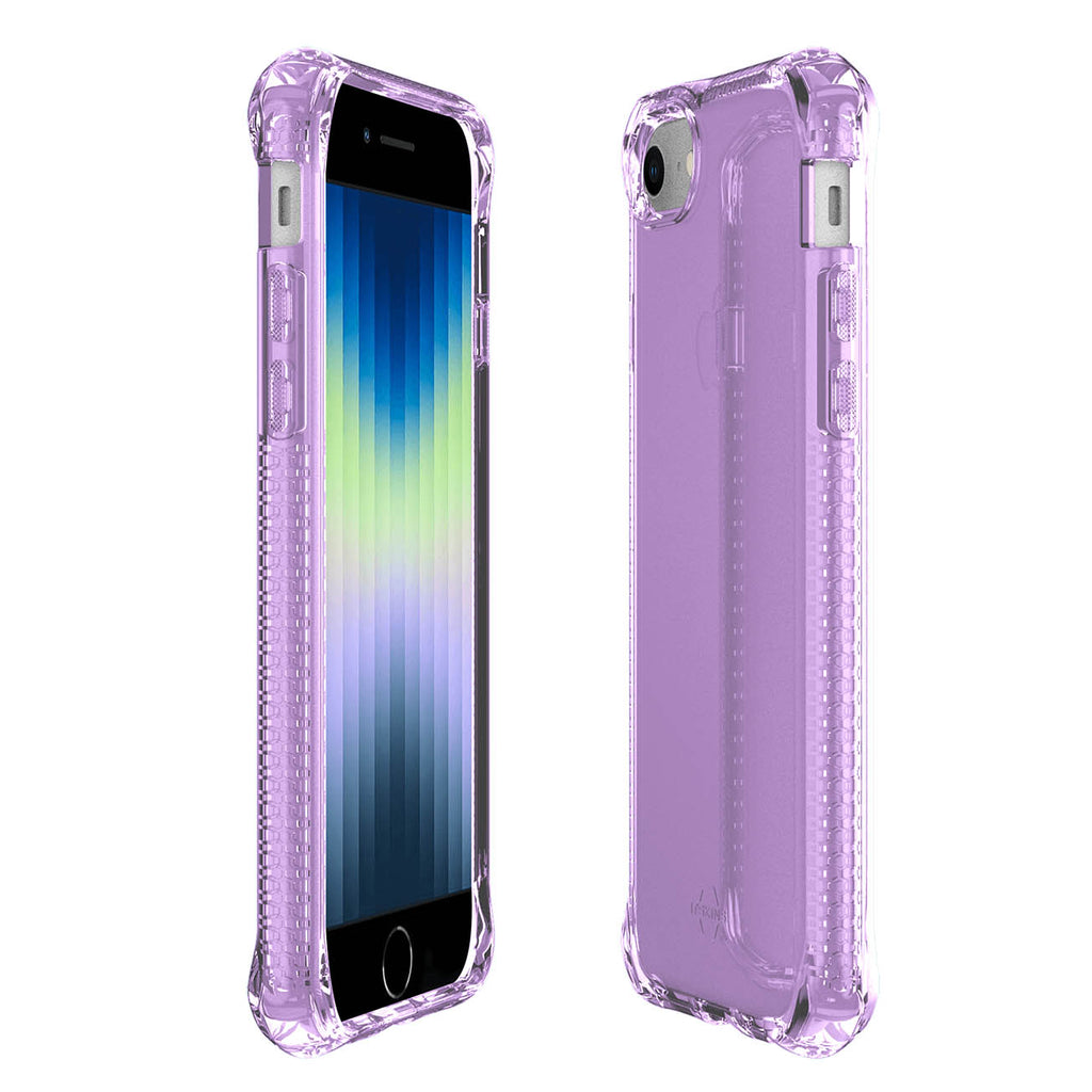ITSKINS Spectrum Clear Case For iPhone SE ( 2022, 2020 ), 8, 7, 6 - Antimicrobial - Light Purple