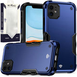 Metkase Exquisite Tough Shockproof Hybrid For iPhone 11 - Dark Blue/Black