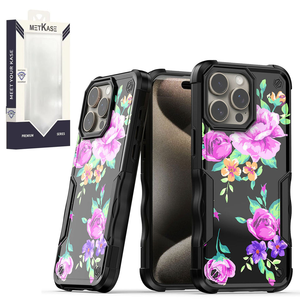 Metkase Premium Design Hybrid In Slide-Out Package For Motorola Moto G Play 2023 - Tropical Floral