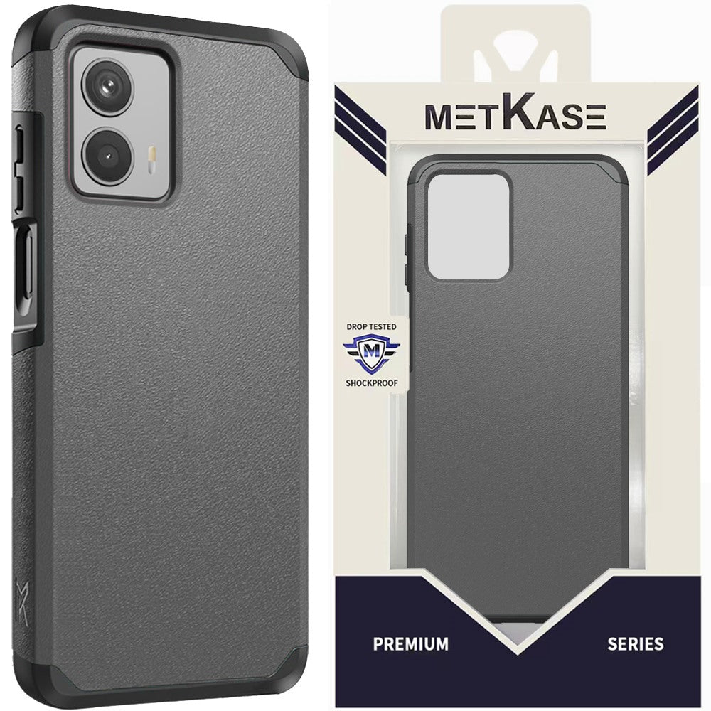 Metkase (Original Series) Tough Shockproof Hybrid For Motorola Moto G 5G (2023) - Charcoal Grey