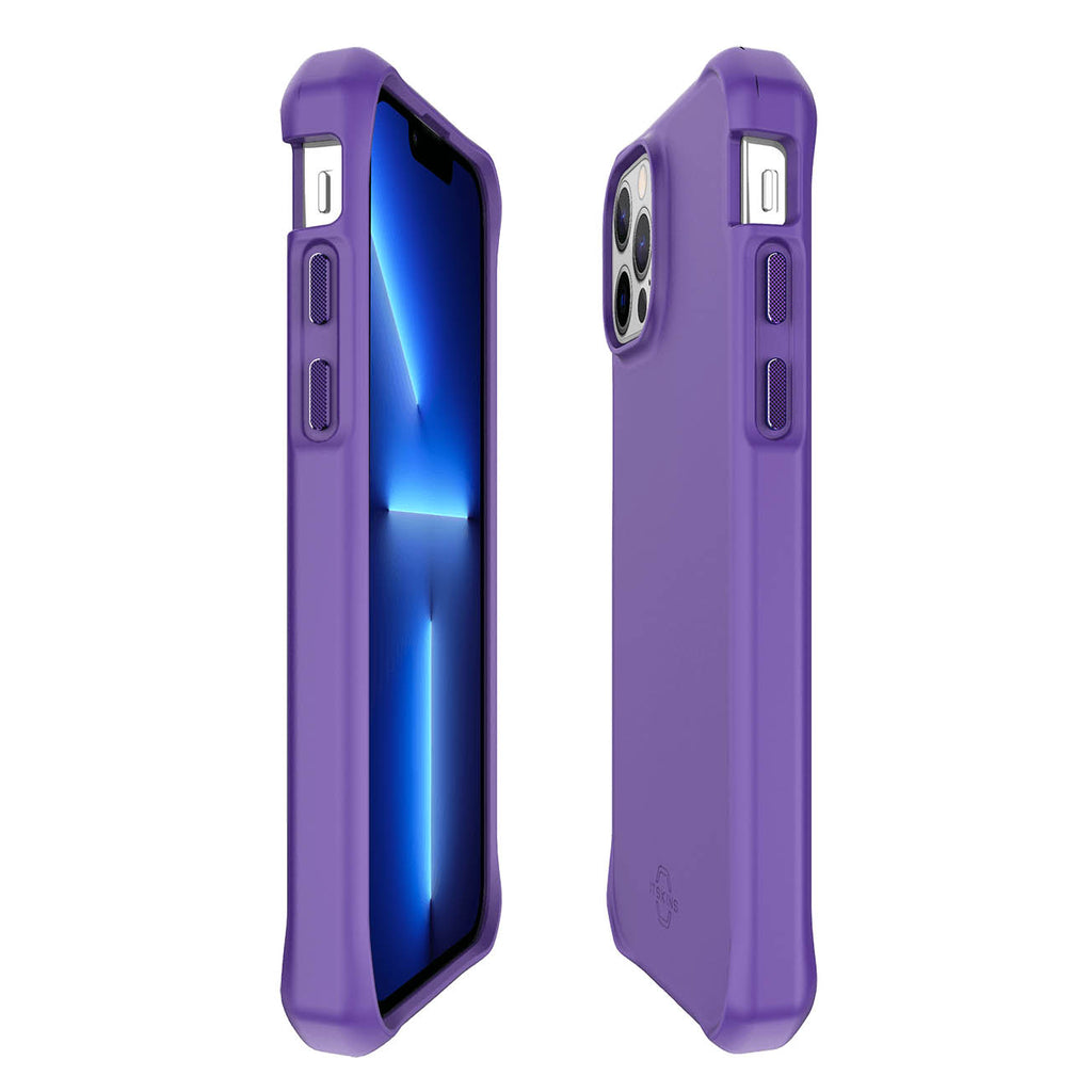 ITSKINS Hybrid Silk Case For iPhone 13 Pro - Antimicrobial - Purple