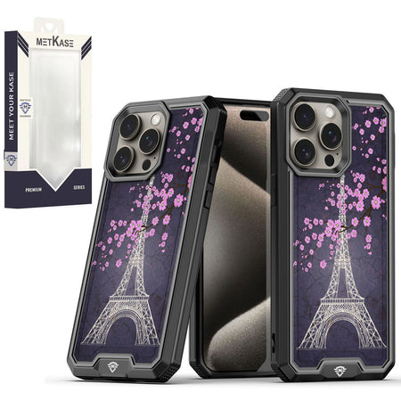 Metkase Premium Rank Design Fused Hybrid In Slide-Out Package For Motorola Moto G Play 2023 - Dark Grunge Eiffel Tower