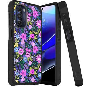 MetKase Tough Strong Slim Dual-Layer Shockproof Hybrid Case Cover For Moto G Stylus 5G 2022 - Mystical Floral Boom